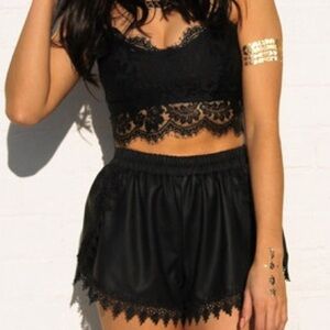 Glamorous Black Vegan Leather